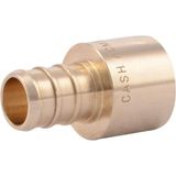 TeknoKapsül 1/2 x 1/2 Inç Sıkma Dişi Ter Adaptörü, 10'lu Paket, Pirinç Tesisat Armatürü, Pex Boru, Pe-Rt, UC600