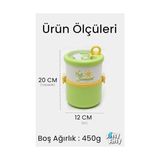 TeknoKapsül 1280 ml 2 Kat Sızdırmaz 304 Paslanmaz Çelik Bento Lunch Box Yeni Nesil Sefer Tası -FFLBOX12167