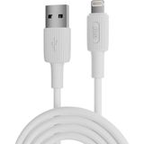 TeknoKapsül 12W 2.4A Usb-A To Lightning iPad ile Uyumlu Silikon Hızlı Şarj ve Data Kablosu Beyaz 1 Metre