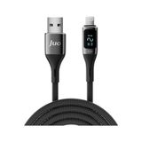 TeknoKapsül 12W Dijital LED Ekranlı Usb-A To Lightning iPad Örgülü Hızlı Şarj ve Data Kablosu 2 Metre