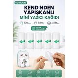 TeknoKapsül 13’lü Mini Yazıcı Termal Rulo Seti Çocuk Kamera Baskı Kağıdı 5 Yapışkanlı 5 Düz Beyaz 3 Renkli