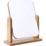 TeknoKapsül 13X18 cm Ahşaptan 360 Derece Dönebilen Masaüstü Standlı Ayarlanabilir Makyaj Aynası Masaüstü Ahşap Ayna - Option-1