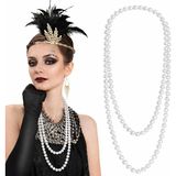 TeknoKapsül 1920 Gatsby Inci Kolye – Uzun Beyaz Inci Kolye