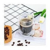 TeknoKapsül 2 Adet Çift Cidarlı Iki Katmanlı Borosilikat Cam Bardak, Yalıtımlı Cappuccino Latte Kahve Kupası, Şık ve Dayanıklı Tasarım, Isıya Dayanıklı,termisil Kupa (300 Ml)