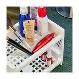 TeknoKapsül 2 Katlı Makyaj Malzeme Düzenleyici Organizer Masa Düzenleyici Organizer Banyo Organizeri - 0,6 x 19 x 29 cm - 00 Beyaz