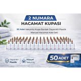 TeknoKapsül 2 Numara Hacamat Kupası 50 Adet Vakumlu Kupa Bardak Dayanıklı Plastik Manuel Hacamat Kabı