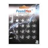 TeknoKapsül 20 x Poundmax Ag3 LR41 LR736 / L736 / G3 / G3A / 3ga / 192 / GP192 / V3GA / RW87 1.5V Poundmax Alkalin Düğme Piller Küçük Elektronik Ev Aletleri, Araba Anahtarları, Ölçüm Cihazları