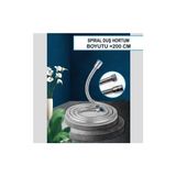 TeknoKapsül 200CM Ekstra Uzun Örrgülü Duş Spirali/patlamaya Dayanımlı Yüksek Basınçlı 2 Metre Banyo Hortumu/paslanmaz, Su Tasarruflu Epdm Duş Borusu (%100 Yerli Üretim) - 1 lt