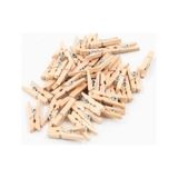 TeknoKapsül 24 Adet Mini Ahşap Not Mandalı,not Tutucu Dekoratif Mandal Çalışma Odası Ev Ofis Için Küçük Mandallar (Natural) - Option-1 - Pembe