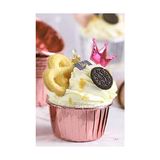 TeknoKapsül 25'li Rose Gold Parlak Pembe Muffin Kek Kalıbı, Kek Kapsülü Cupcake Kalıbı, Airfryer Uyumlu - 2 X