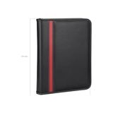 TeknoKapsül 2k 2026 Ajanda Deri Fermuarlı 4 Halka Mekanizmalı Hesap Makineli Organizer, Siyah, 21X27 cm - -- - Option-1