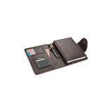 TeknoKapsül 2k 4681 Ajanda Tarihsiz Çizgili 14 x 20 cm Ajanda/defter Hesap Makineli Deri Organizer, Kahverengi