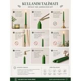 TeknoKapsül 2’li Metalik Yeşil Şamdan Mum Seti 25 cm – Dekoratif İnce Şamdan Mum, Kokusuz Parafin Wax,%100 Pamuk Fitil, El Döküm, Uzun Süre Yanma (~10 Saat), Şık Sofra, Davet, Nişan, Düğün ve Ev Dekorasyonu AMZ-B0GZFVCPTG