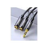TeknoKapsül 3.5mm 2'li Aux Kulaklık Çoklayıcı, Siyah