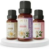 TeknoKapsül 3 Lü Avantajlı Set Lofty Lavanta Yasemin Çiçeği Saf Uçucu (10ML) -%100 Doğal Esansiyel | Uy