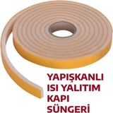 TeknoKapsül 3 Metre Yapışkanlı Kapı Bandı Isı Yalıtım Süngeri
