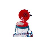 TeknoKapsül 320ML Pipetli Eğlenceli Desenli Akıllı Pipet Toplu Askılı Tritan Su Matarası (Kırmızı) - Option-1 - 12M-Krem