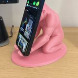 TeknoKapsül 3D Baskı Goril Telefon Tutucu - Kaslı Goril Masaüstü Telefon Standı-Pembe BZ-3DP-0052-PEMBE
