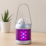 TeknoKapsül 3in1 Döner Disko Işığı, Fanus Fener ve 20W Powerbank - Açık Kahverengi