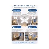TeknoKapsül 4 Kollu Katlanabilir LED Tavan Ampulü E27 Duy Uyumlu Yüksek Parlaklık Enerji Tasarruflu Modern Tavan Aydınlatma Armatürü Ev Ofis Yatak Odası Salon Için4 Kollu Katlanabilir LED Tavan Ampulü E27 Duy Uyu - Beyaz