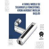 TeknoKapsül 4 Modlu Musluk Başlığı Şelale, Yağmur, Sprey, Köpük Akışı Yüksek Basınç Performansı Modern Tasarım TD-UCZZMUSLUKBALII-7