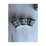 TeknoKapsül 4 Oz Karton Bardak 500 Adet Yeşil Beyaz Desenli (Espresso-Türk Kahvesi)