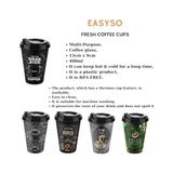 TeknoKapsül 400 ml Termos Mug – Yıkanabilir Plastik Kahve Kupası, French Press Filtre Kahve ve Meşrubat Bardağı, Taşınabilir ve Dayanıklı Tasarım (400ML, Green Cup) - Option-1 - 0 - Siyah
