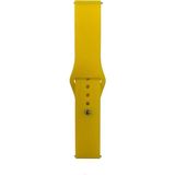 TeknoKapsül (4531) Sarı Pace Band Serisi 22MM Klasik Kordon Silikon Strap Kayış-Sarı