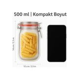 TeknoKapsül 4'lü Kilitli Saklama Poşeti, Kavanoz Görünümlü | 500 ml | Gıda Saklama, Baharat, Kurabiye, Makarna, Atıştırmalık Için Uygun | Pe Malzeme | Zararlı Kimyasal Içermez - 0 Siyah - Option-1