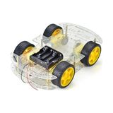 TeknoKapsül 4WD Robot Araba Platformu - Çift Katlı Pleksi Şase Kiti
