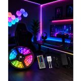 TeknoKapsül 5 Metre RGB LED Şerit Kumandalı 5050 Renk Değiştiren LED Strip LS-UCZZZ5METRE3ERTLLED-3434