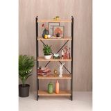 TeknoKapsül 5 Raflı Metal Kitaplık Ceviz 180 cm