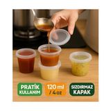TeknoKapsül 50 Adet 120 ml Saklama Kabı – 4 Oz Kemik Suyu, Ilik Suyu, Anne Sütü, Sos Püre Saklama Kabı, Dond