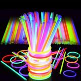 TeknoKapsül 500 Adet Konser Şenlik Işığı Vıp Renkli Glow Stick Neon Işık Fosforlu Bileklik Kolye Fosforlu Işık