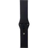 TeknoKapsül (5027) Siyah Band Serisi 20MM Klasik Kordon Silikon Strap Kayış-Siyah Galaxy 2 44MM