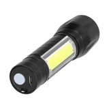 TeknoKapsül 511 LED USB Şarjlı Yüksek Lümen Mini Boy El Feneri, Metal Kasa, 3 Modlu Işık Modülü, Kutulu, Şarj Kablosu Dahil - 0,5