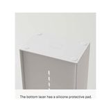 TeknoKapsül 5603 Tower Makyaj Saklama Kabı, Beyaz, Abs Reçine/silikon, Minimalist Tasarım