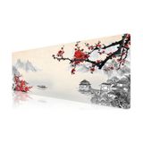 TeknoKapsül - 6 Farklı Model Dikişli Kenar 70X30 cm Mouse Pad (Cherry)