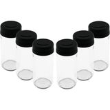 TeknoKapsül 6 Parça Cam Baharatlik Tuzluk Plastik Kapak 225 ml