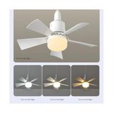 TeknoKapsül 62W, Fan LED Tavan Vantilatörü, 3 Renk Işık, 3 Hız Kademeli, Uzaktan Kumandalı, E27 Duy, Beyaz - Ahşap
