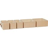TeknoKapsül 6'lı Jüt Kumaş Çekmece Içi Düzenleyici Kutu 2 Adet 28 x 28 x 13/2 Adet 28 x 13 x 13/2 Adet 14 x 14 x 13 cm - 001-Renkli - Option-1