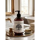 TeknoKapsül 6’lı Lüks Amber Sıvı Sabunluk Seti - 500 ml Siyah Pompalı Dekoratif Banyo Mutfak Şişesi - Suya Dayanıklı Etiketli (Boş Şişe Seti)