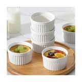 TeknoKapsül 6’lı Seramik Sufle Kabı Seti, Isıya Dayanıklı, Fırın ve Mikrodalga Uyumlu, Kolay Temizlenir, Tatlı Sos Meze Sunumu Için Şık ve Dayanıklı Sufle Kasesi Seti - 2 X
