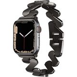 TeknoKapsül 7 41MM Kordon Krd, 80 Metal Strap Kayış Cns, Siyah