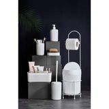 TeknoKapsül 7 Parça Beyaz Banyo Seti Metal Stantlı Kovalı Wc Kağıtlık Kozmetik Kutusu Diş Fırçalık Ve Sabunlukla BZ-3ODYYMTG2NJG3NG