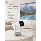 TeknoKapsül 720P Hd Projeksiyon Cihazı – Uzun Ömürlü Ampul, Canlı Renkler ve Evde Sinema Keyfi - Açık Kahverengi