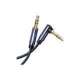 TeknoKapsül 90 Derece L Tipi 3.5 mm Aux Ses Kablosu Mavi 2 Metre