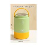 TeknoKapsül 900 ml Sızdırmaz 3 Kaseli Paslanmaz Çelik Kaşıklı Bento Lunch Box Yeni Nesil Sefer Tası -FFLBO1266