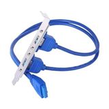 TeknoKapsül 9249 19 Pin USB 3.0 Arka Pci Panel Genişleme Braketi 2 Port Çoklayıcı Kablosu. Bilgisayarın Arkasın