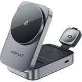 TeknoKapsül Acefast Kablosuz Masaüstü Hızlı Şarj Standı 22.5W Kablosuz Şarj Çıkışlı - Magsafe, Apple Watch ve Airpods Uyumlu - E22